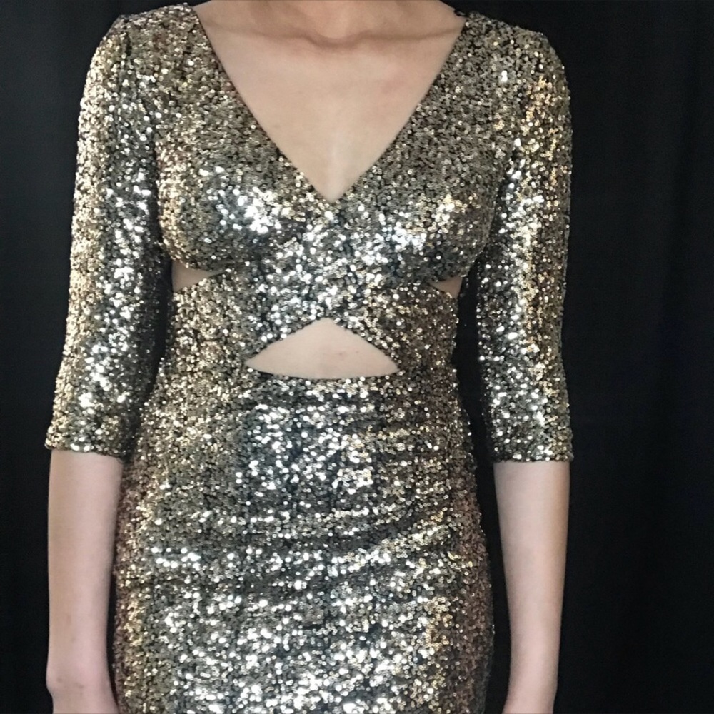 Gold Sequin Dress